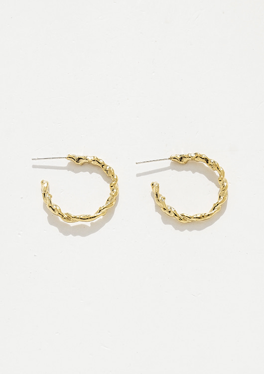 The Rusty Rope Earring, Gold Vermeil